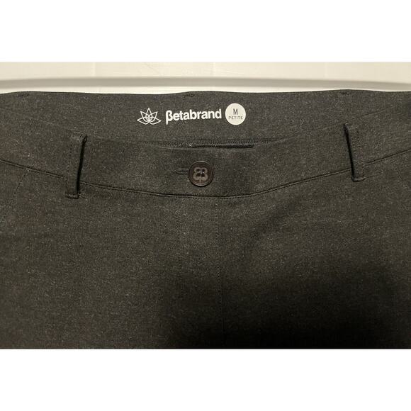Betabrand Charcoal Skinny Leg Yoga Dress Pants Womens Sz Medium Petite W1166-CH - Picture 4 of 8